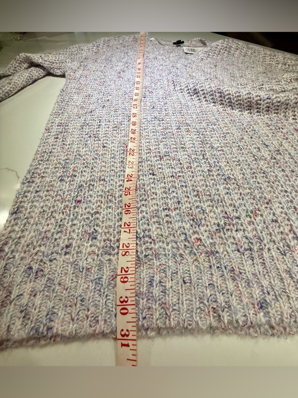 🥳TORRID Bulky Knit V-Neck Sweater, Multicolors, Size 2X - Picture 6 of 8